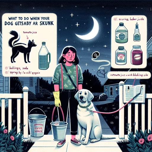 what to do when your dog gets sprayed by a skunk at night