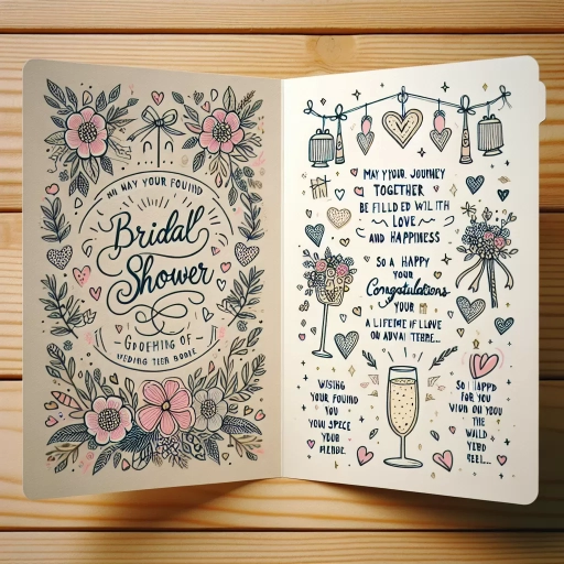 what to say in a bridal shower card