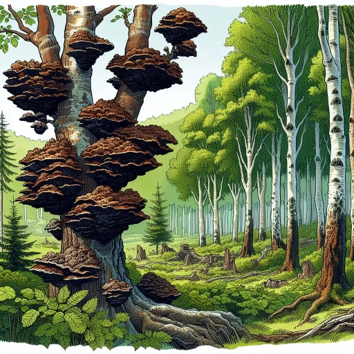 what trees does chaga grow on