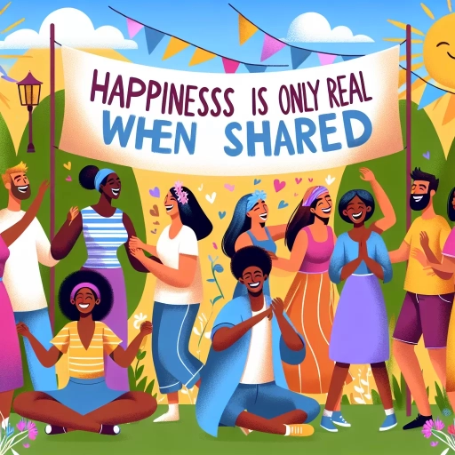 happiness is only real when shared