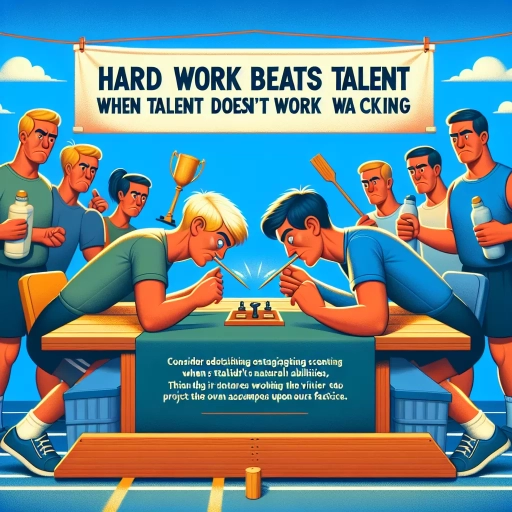 hard work beats talent when talent doesn