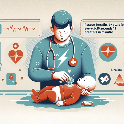 how often should rescue breaths be given in infants and children when a pulse is felt?