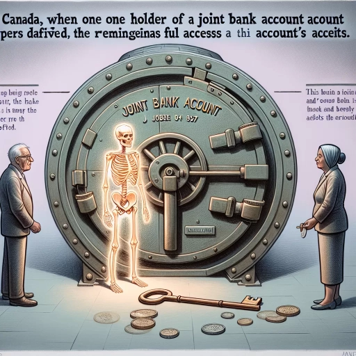 what happens to a joint bank account when one person dies in canada