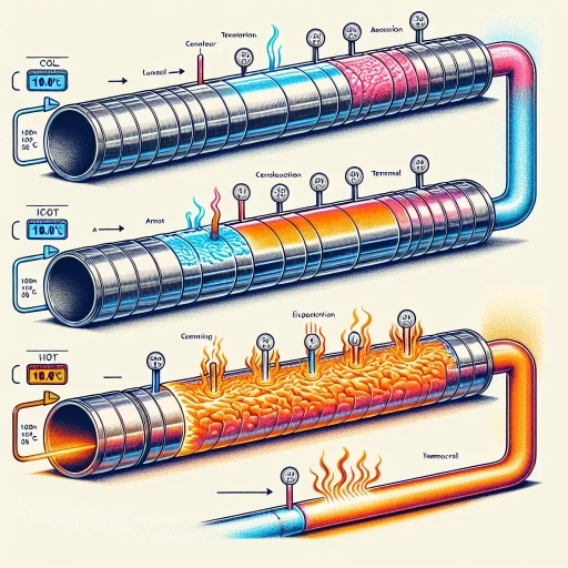 what happens to a metal pipe when heated with a 100°c liquid