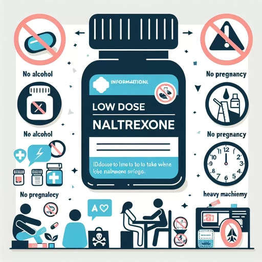 what to avoid when taking low dose naltrexone