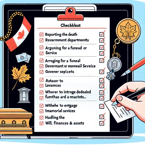 what to do when someone dies checklist canada