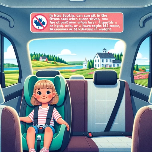 when can a child sit in the front seat in nova scotia