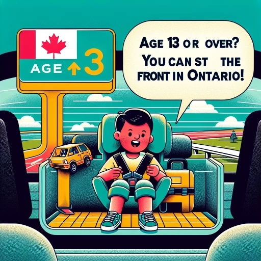 when can my child sit in the front seat ontario