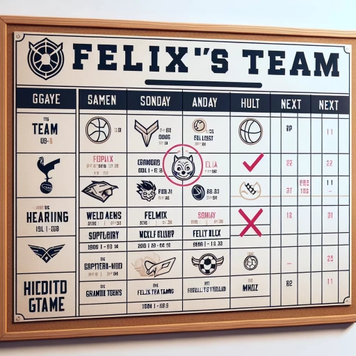 when does felix play next