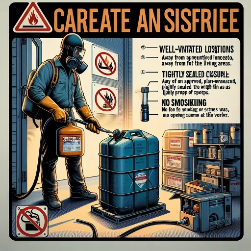 when storing gasoline what precautions should be taken