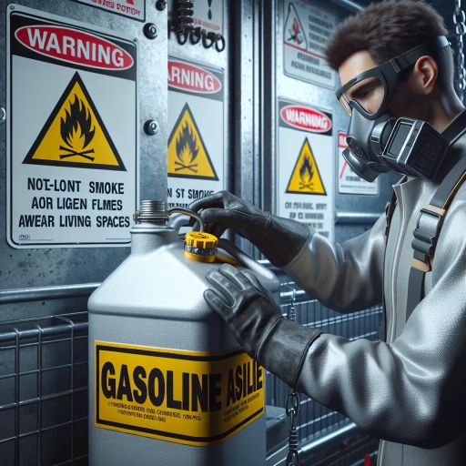 when storing gasoline what precautions