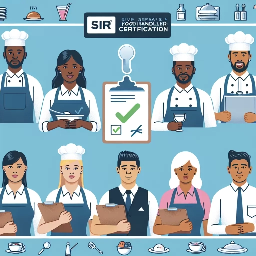 who is required to obtain a sir certificate when working at a restaurant?