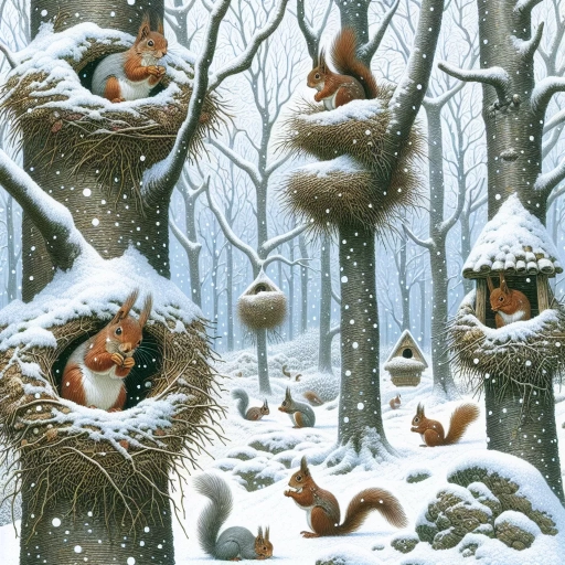 where do squirrels live in the winter