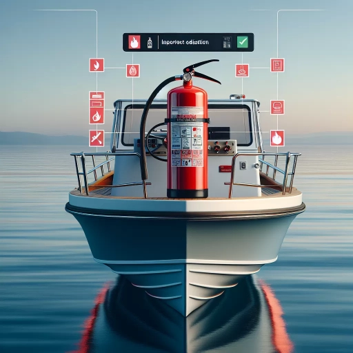 where must a fire extinguisher be located on a boat up to 12m