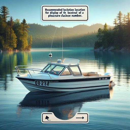 where should the pleasure craft license number be displayed