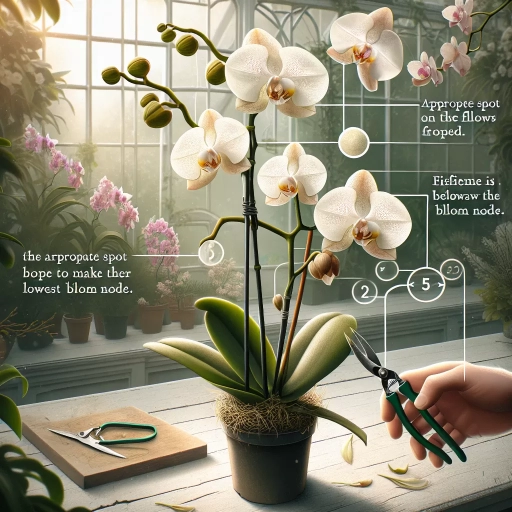 where to cut orchid stem after flowers fall off