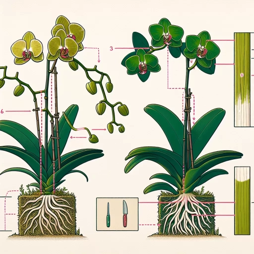 where to cut orchid stem