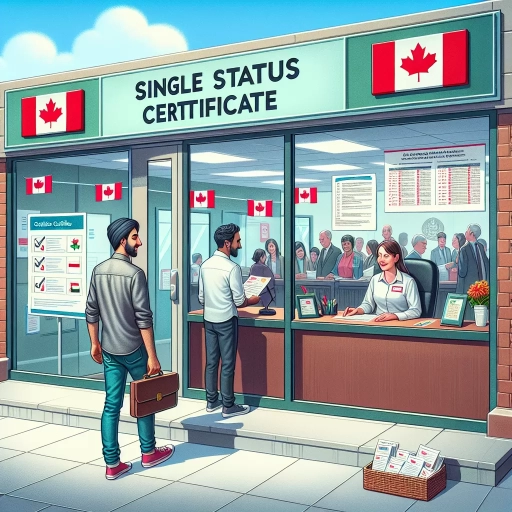 where to get single status certificate in canada