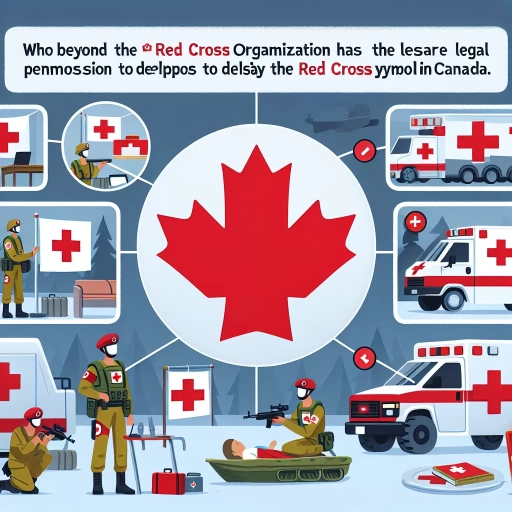 aside from the red cross, who is legally allowed to display the red cross symbol in canada?