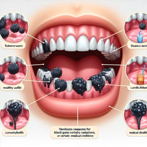 why are my gums black