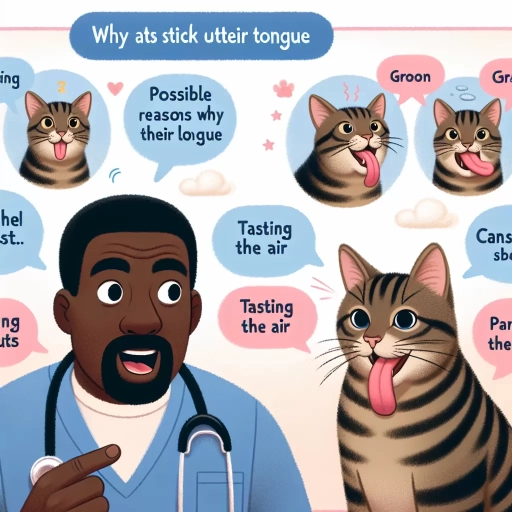 why do cats stick their tongue out