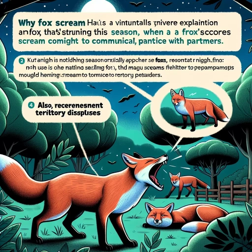 why do foxes scream