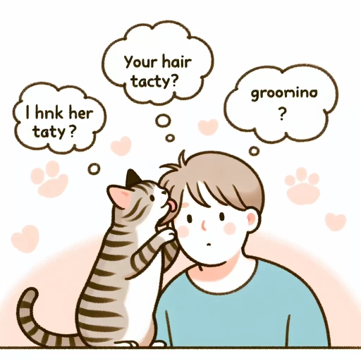 why does my cat lick my hair