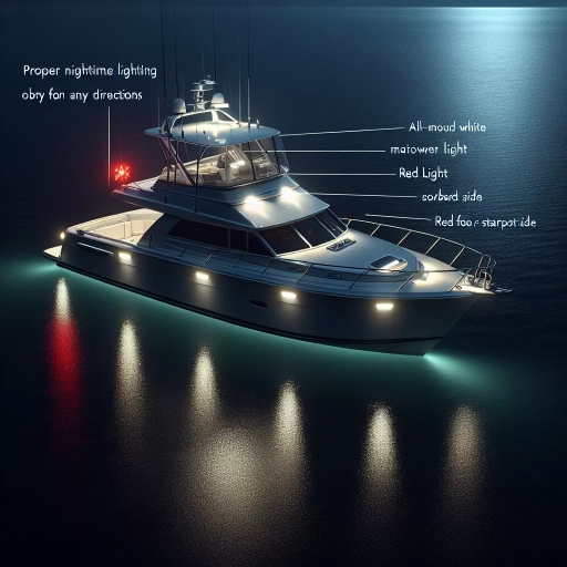 a 12 m powerboat anchored at night must display which lights