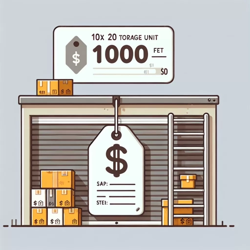 how much does a 10x20 storage unit cost