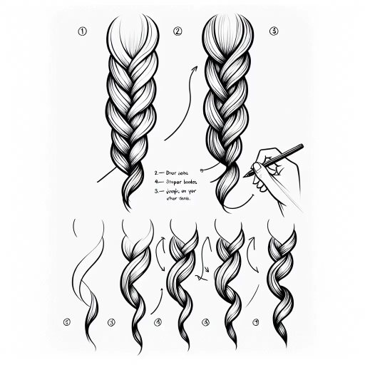 how to draw a braid
