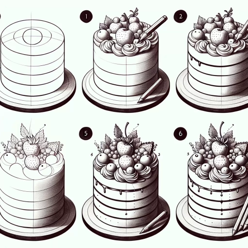 how to draw a cake