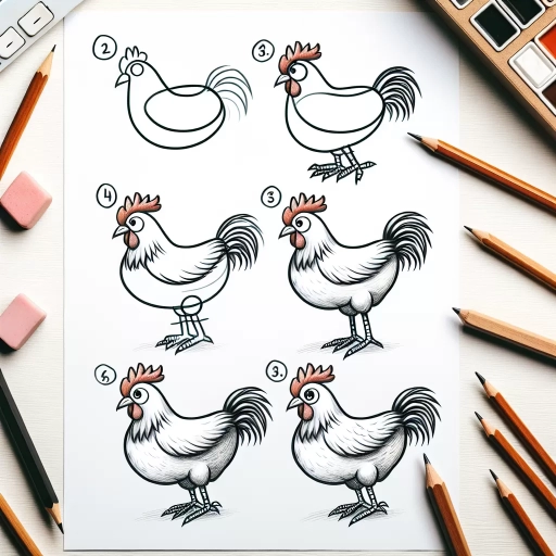 how to draw a chicken