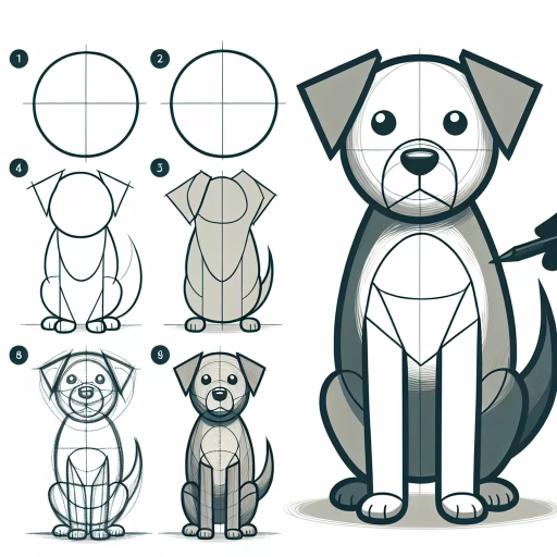 how to draw a dog