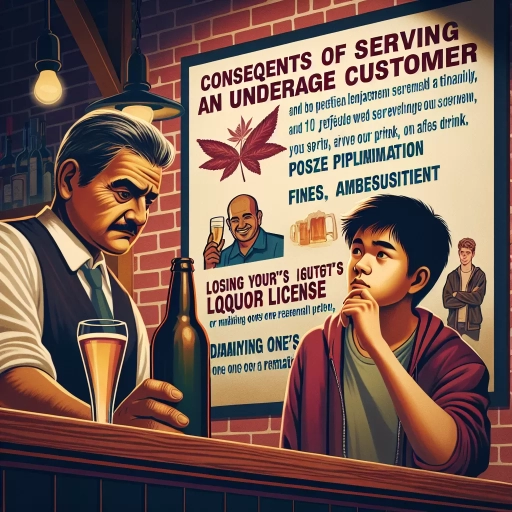 serving an underage customer can lead to which of the following