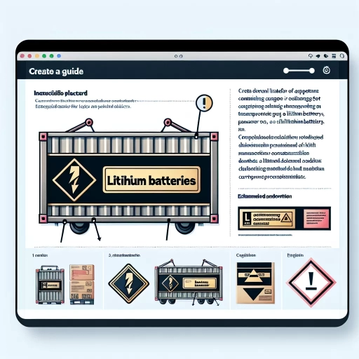 which is the correct placard to use to identify a cargo containing lithium batteries?