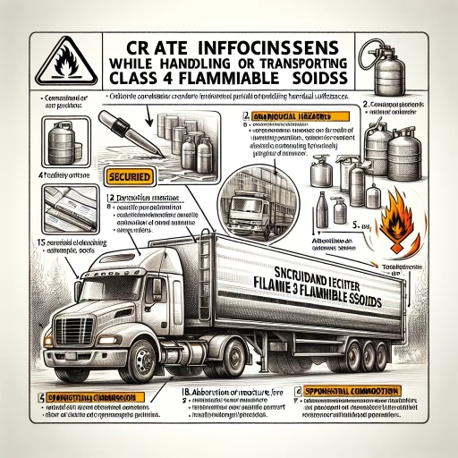 which of the following is a concern when handling or transporting class 4: flammable solids?