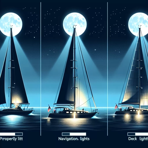 which of the following is a properly lit sailboat at night