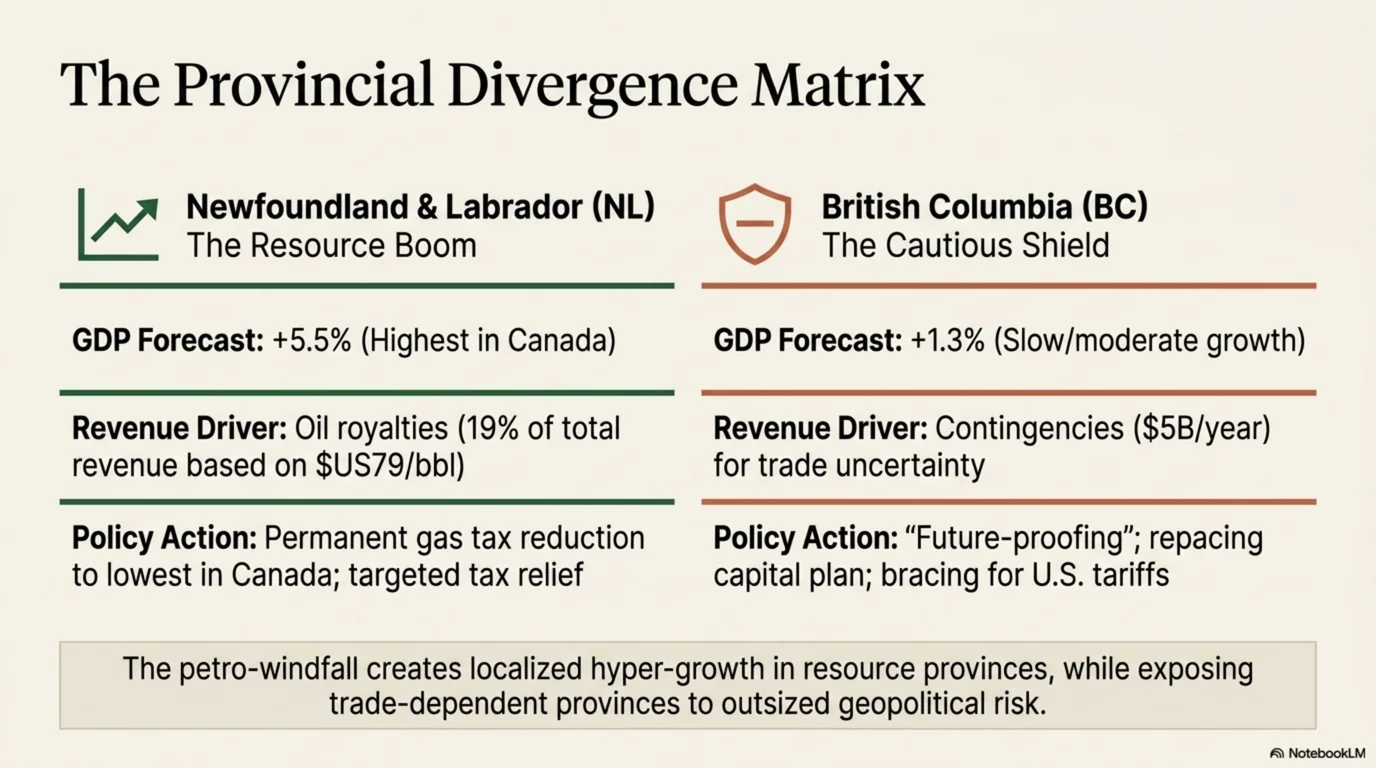 The Provincial Divergence Matrix: Newfoundland & Labrador vs. British Columbia