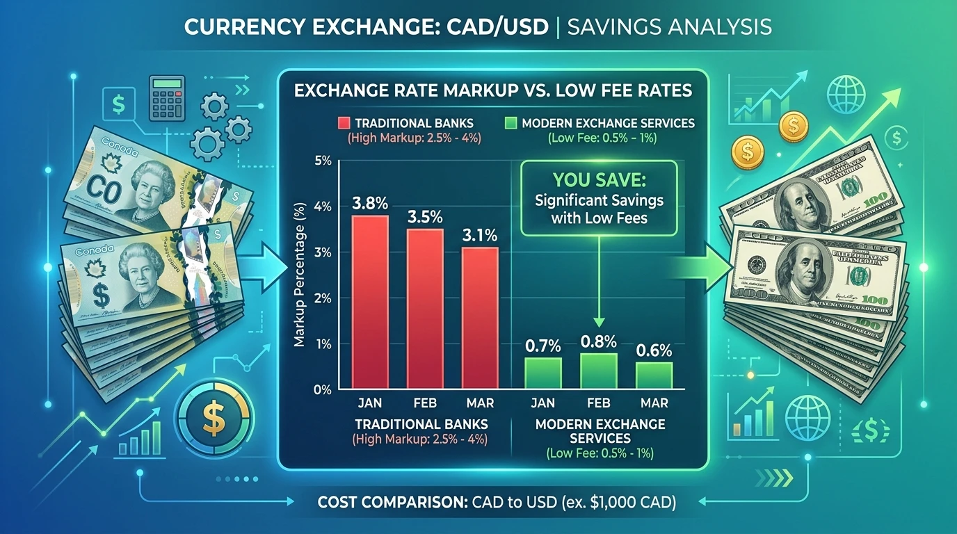 The True Cost of Converting CAD to USD: Big 5 Canadian Banks vs Currency Mart