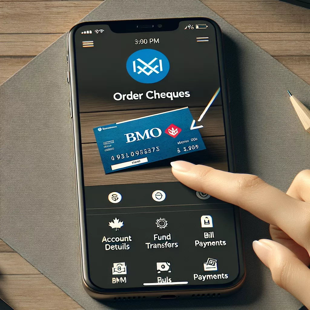 how to order cheques bmo app
