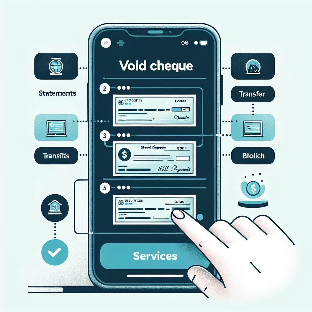 how to get a void check from cibc app