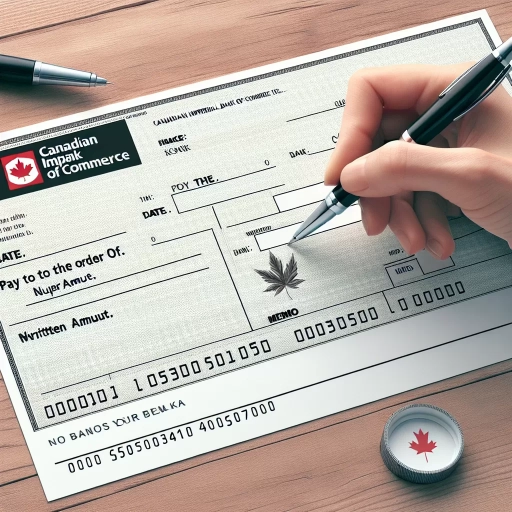 how to write a cheque canada cibc