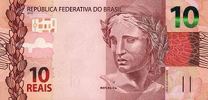 Brazilian Real Banknote - 10 Rial Front Version A