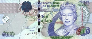 Bahamian Dollar Banknote - 10 Dollar Front Versin B