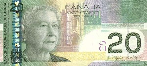 Canadian Dollar Banknote - 20 Dollar Front Version A