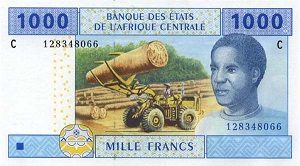 Central African CFA Franc Banknote - 1000 Franc Front