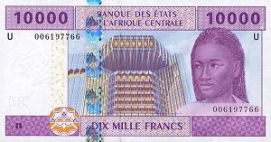 Central African CFA Franc Banknote - 10000 Franc Front
