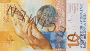 Swiss Franc Banknote - 10 Franc Front