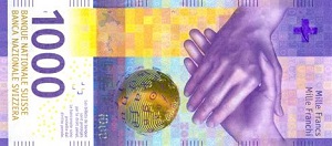 Swiss Franc Banknote - 1000 Franc Front