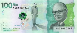Colombian Peso Banknote - 100000 Peso Front